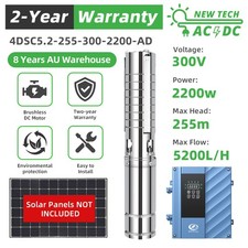 DIFFUL 3HP Solar Bore Water Well  Pump kit  Deep 300V 2200W 255 High