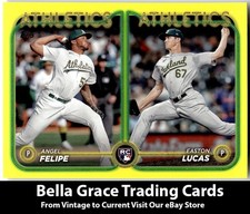 2024 Topps Update Easton Lucas / Angel Felipe RCOM #US306 Athletics Yellow MLB 