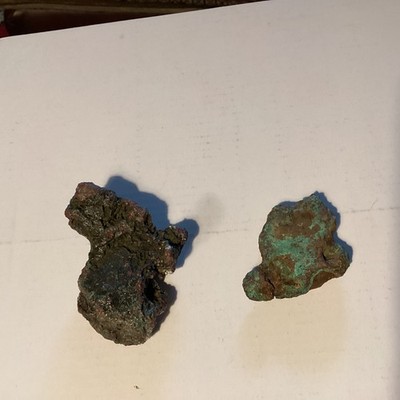 2 piece Native Michigan Copper Nugget Specimen Glacial Float