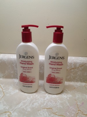2 Jergens Moisturizing Hand Soap Cherry Almond,Scent 8.45 Fl Oz Limited Edition