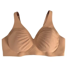 knix XL Revolution V-Neck Seamless Comfort Bra Nude Wirefree Light Support