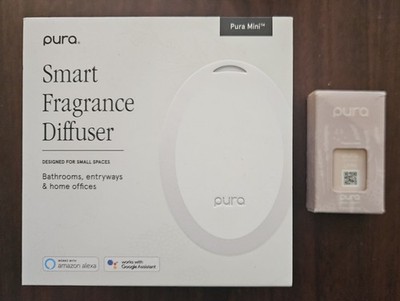 Pura Mini Smart Fragrance Diffuser   White, App Controlled, Open Box, 1 Refill