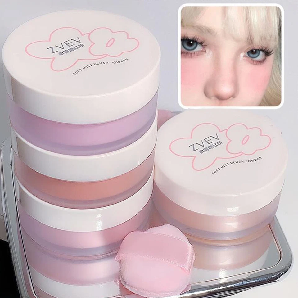 Rouge Loses Puder Mattes Puder Rouge Gesichtsfestigung Make-Up Langanhaltend / - Bild 4 von 4