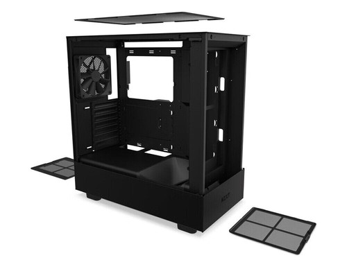 NZXT H5 Flow Tempered Glass Mesh Front Mid-Tower ATX Case - Black - Picture 6 of 7