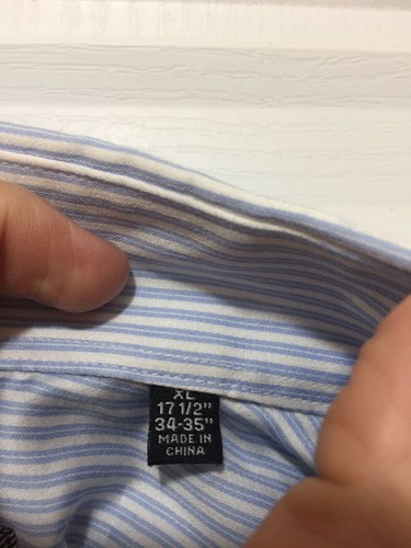 Report Collection Limited Ed. Slim Fit Men's Size XL Light Blue Button Up Shirt - Picture 4 of 10