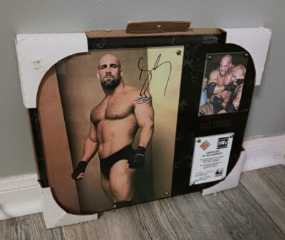 Bill Goldberg SIGNED officially licensed 1998 WCW Plaque, NEW  display picture 1