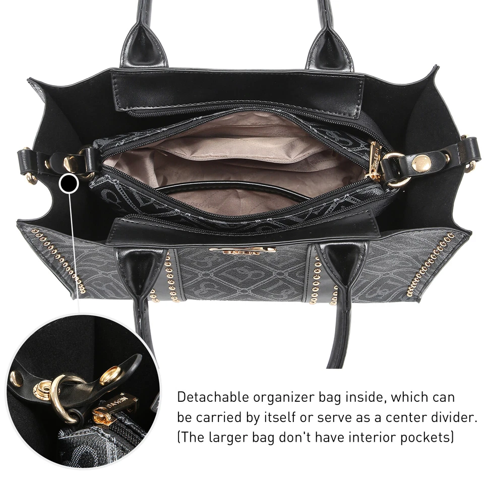 Женщин классический Дамская сумка и бумажник верхняя ручка сумка комплект работы через плечо сумочка - Изображение 4 из 4