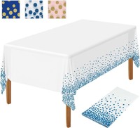 Neburora Blau-WeißE Party Tischdecke 137X274Cm Einweg Konfetti