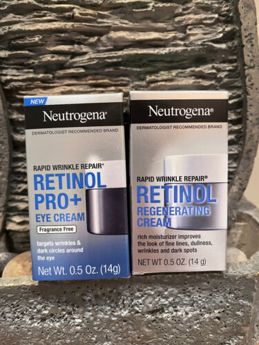 2 Neutrogena Rapid Wrinkle Repair Retinol Pro+ Eye Cream & Regenerating Cream