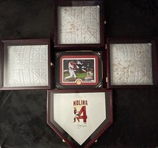 Nolan Arenado 1st HR GU Bases Yadier Molina Auto Home Plate w/HM Coin Serial #1