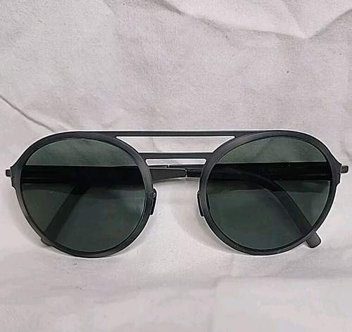 Ovvo 3822 Sunglasses Handmade Titanium Deep Olive With Green Tortoise - Picture 3 of 4