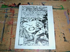 Comic Production Art Frank Brunner B&W Interior Page Prints Red Sonja 9x11