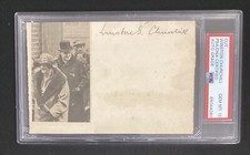 Winston Churchill Signed Index Card Cut Britain PM Autograph PSA/DNA Gem 10