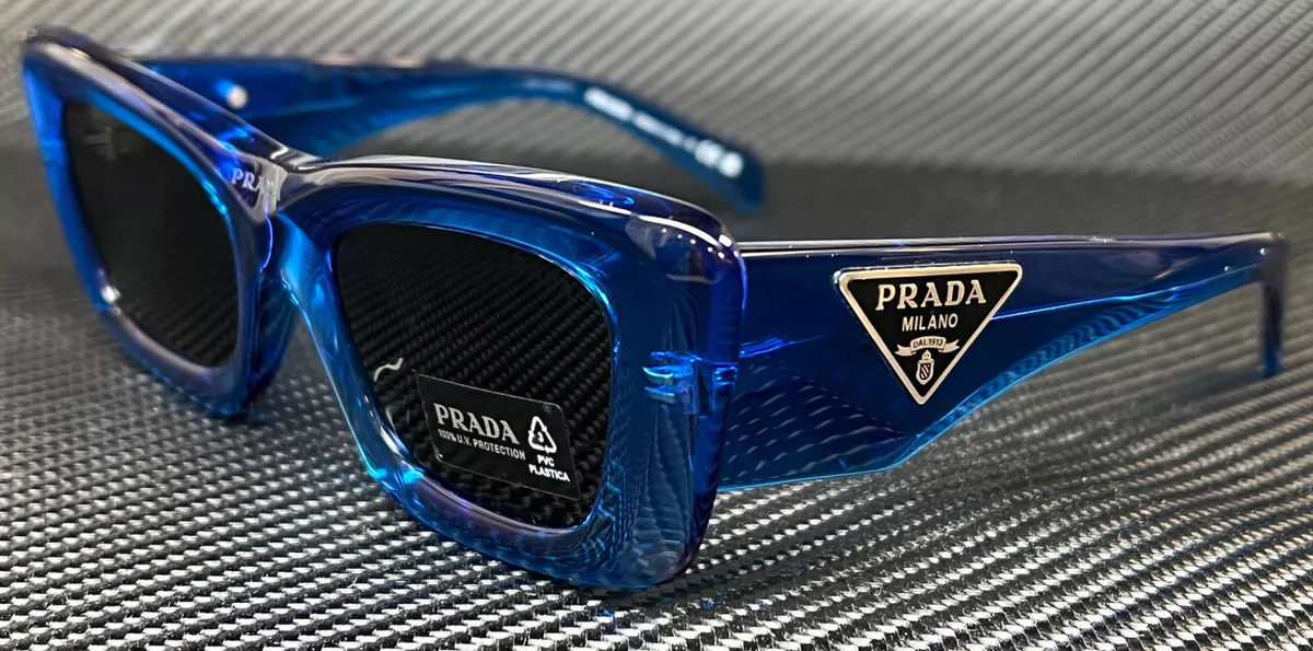 Prada - Prada Runway - Rectangular Sunglasses - Crystal Blue Military Green  - Prada Collection - Sunglasses - Prada Eyewear - Avvenice