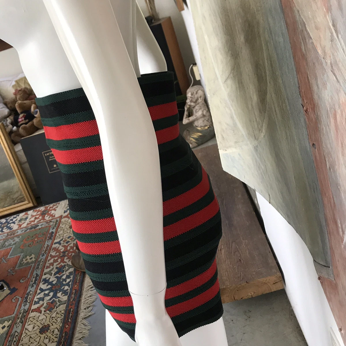 Striped bandage skirt top