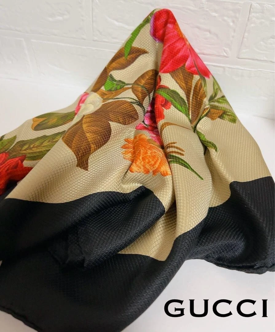 GUCCI Foulard Authentique Tissu Mode Grande Couverture Lap