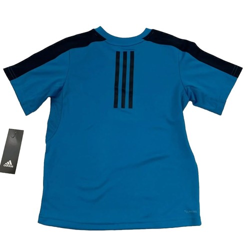 LOT adidas NWT Boy Size 4 Tee Shirt Tops Set of 3 Orange Blue Gray Three Stripes - Picture 5 of 7