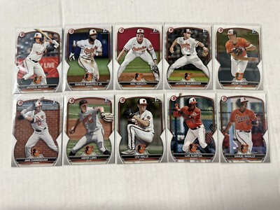 2023 Bowman Draft Orioles RC Team Set Holliday Bradfield Horvath Baumeister (10)