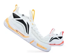 Li-Ning Saga II Pro Mid Badminton Shoes Training Shoes Unisex White AYAT003-3