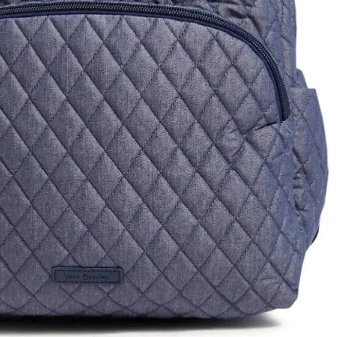 Vera Bradley Denim Blue Quilted Backpack New with Tags - Image 3 of 3