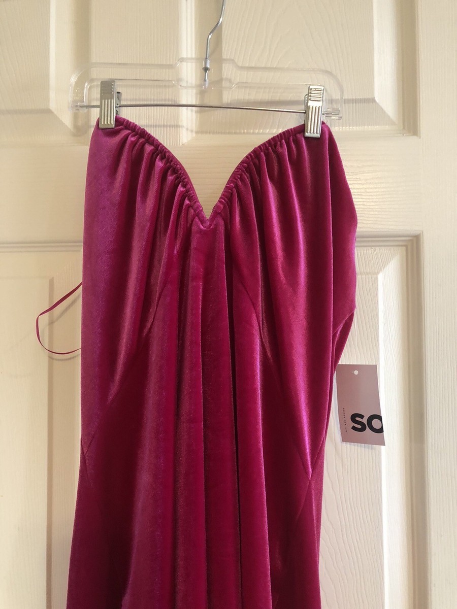 Valentines Date Hot Pink Strapless VELVET Dress Juniors X-Large NEW | eBay Valentines Date Hot Pink Strapless VELVET Dress Juniors X-Large NEW | eBay
