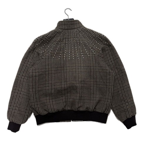 Celine AW22 Teddy Jacket Stand Up Collar Checked Wool 48 Large - Picture 6 of 8