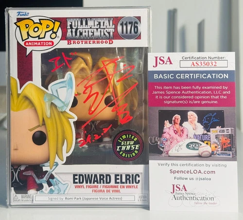 Funko Pop! Fullmetal Alchemist #1176 EDWARD ELRIC (Chase) signed by Romi Park