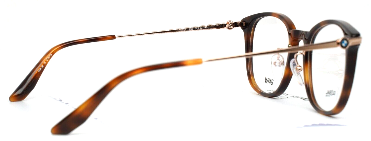New BMW BW 5021 052 Dark Havana Plastic Round Eyeglasses 52mm BMW BW5059-H 052 Dark Tortoise Eyeglasses | SmartBuyGlasses US main image 4