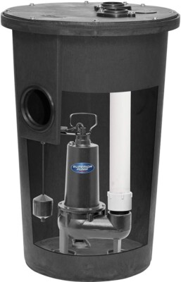 Superior Pump 93020 1/2 HP 2'' Cast Iron Sewage Pump System with Vertical Float S