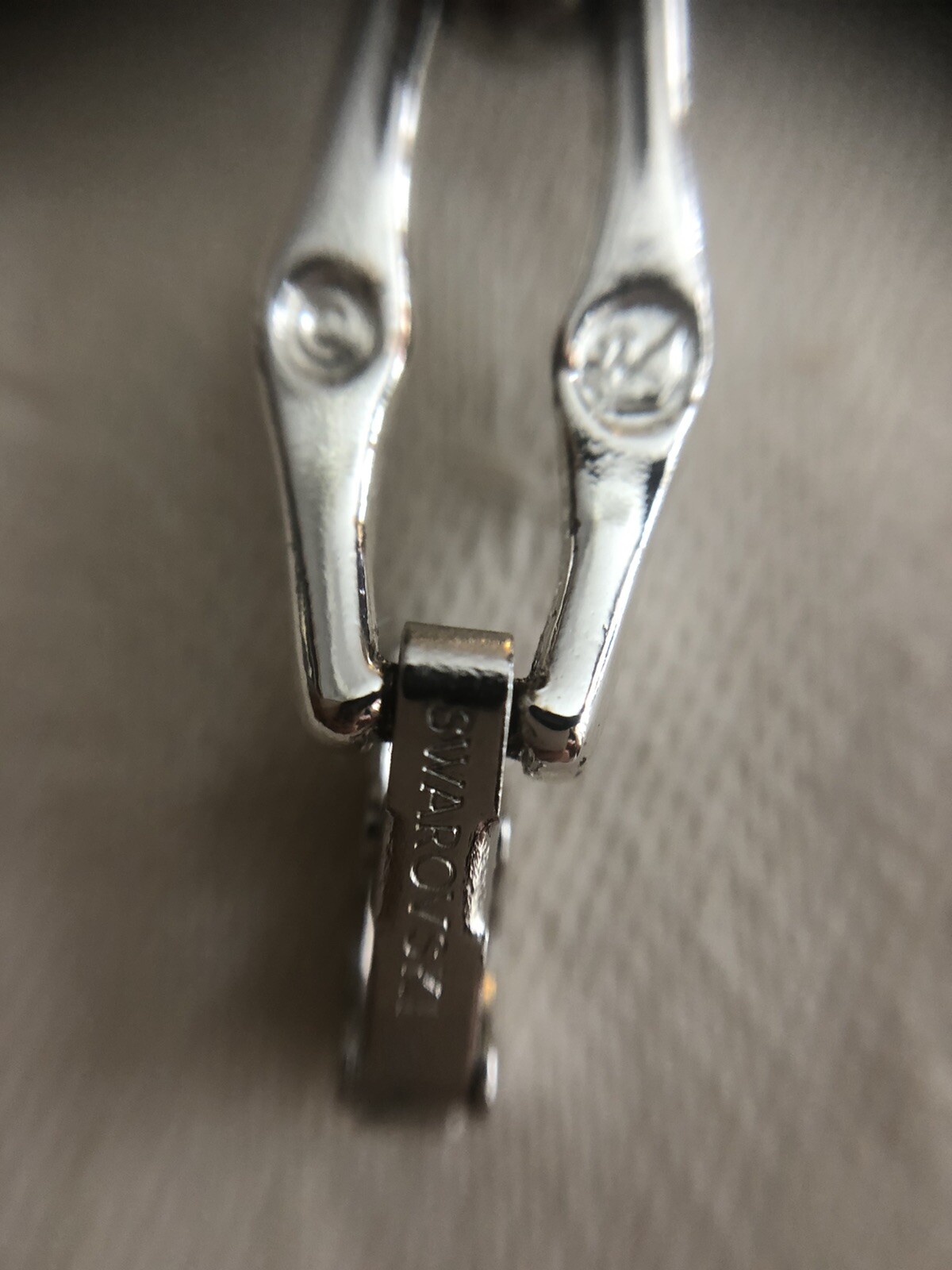 Authentic Signed Swarovski Large Clear Crystal Br… - image 3