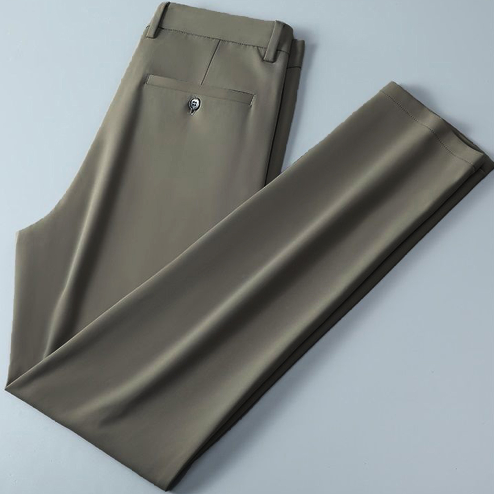 Men Dress Pants Stretch Men Clothing Solid Color Male Trousers Straight