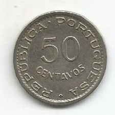 CAPE VERDE PORTUGAL 50 CENTAVOS 1949