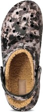 CROCS Classic Lined Bleached Dye Clog Faux Fur Slip On Fur M4/W6 NWT