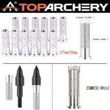 50/100St Bogenschießen Aluminium Pfeileinsä...