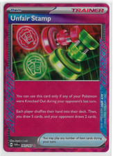 POKEMON S&V Twilight Masquerade NM RARE Holo ACE SPEC Item #165/167 UNFAIR STAMP