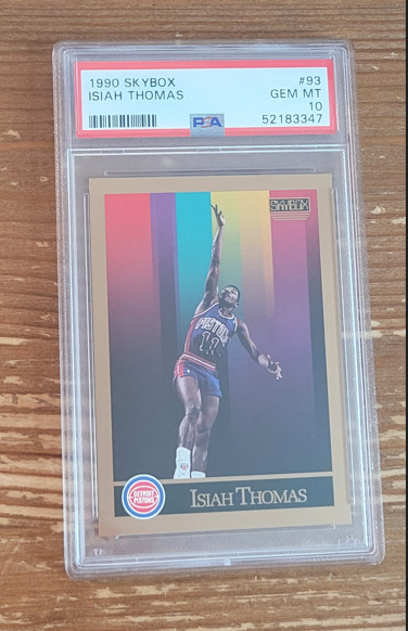 1990 Skybox #93 Isiah Thomas PSA 10 Detroit Pistons