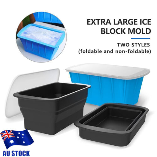 Extra Large Large Ice Grid Mould Reusable Silicone Ice Box Ice Block Mold AUS - Picture 1 of 17