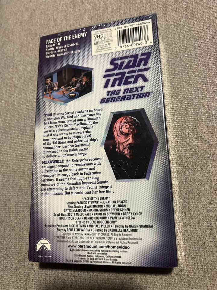 Star Trek Next 140: Face of the Enemy [Import] [VHS Tape] [1987] - Image 2 of 2