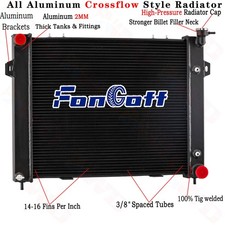Aluminum 3 Row Radiator For 1993-1997 1995 Jeep Grand Cherokee Sport 5.2l V8 At Aluminum 3 Row Radiator For 1993-1997 1995 Jeep Grand Cherokee Sport 5.2l V8 At