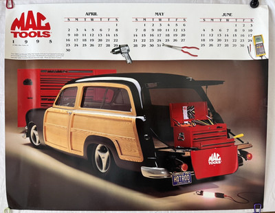 1995 MAC Tools Calendar Poster 1950 Ford Woodie Nifty-Fifty