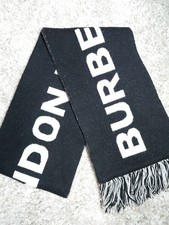 Burberrylondon Logo Fringe Scarf Men Scarf Accessory Original Collection