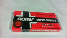 BONES Skateboard Bearings Super Swiss Ball - 6 Count