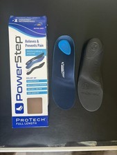 New Powerstep Protech Full Length Orthotic Insoles M10-10.5 W12 New Powerstep Protech Full Length Orthotic Insoles M10-10.5 W12