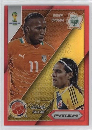 2014 Panini Prizm World Cup Matchups Red /149 vs Didier Drogba Radamel Falcao #5