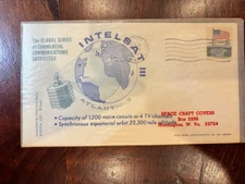 Space Craft Swanson INTELSAT III 9/19/1968 Cover Patrick AFB FL SCC Sleeve !!
