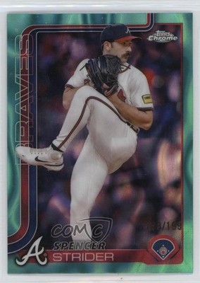2025 Topps Chrome Aqua Lava Refractor /199 Spencer Strider #46 tw0