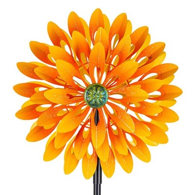 VEWOGARDEN Sunflower Wind Spinner with 6 Blades, Metal Kinetic Wind Spinners ...