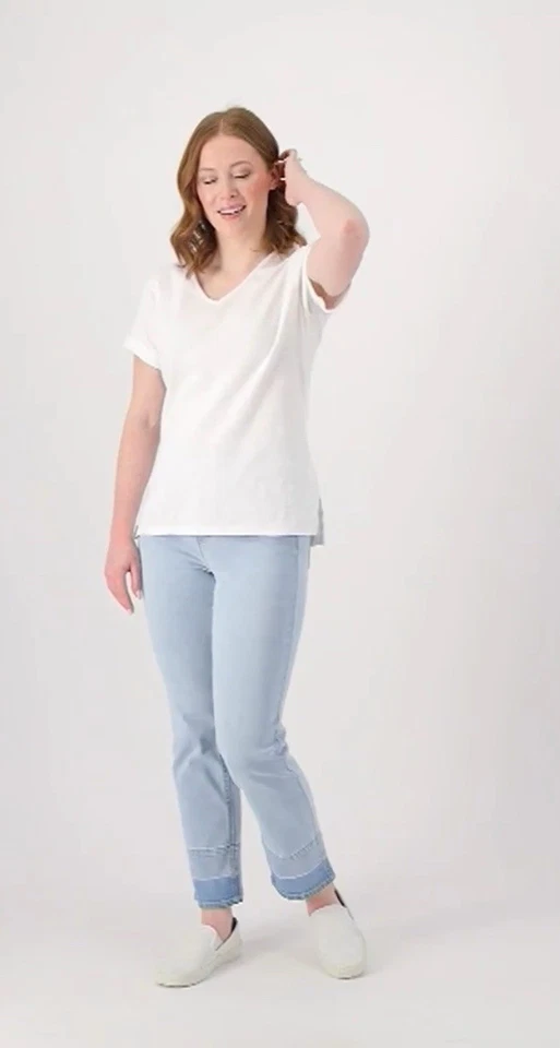 Pantalones al tobillo Isaac Mizrahi Live Indigo True Denim talla 32W azul A572782 Foto 3 de 4