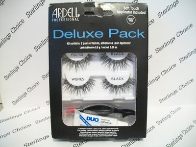 Ardell Deluxe Pack EyeLash Kit #68947 Wispies Black ''As Pictured''
