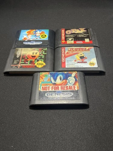 Sega Genesis Vintage Video Games Bulk Lot of 5 Different Games Untested